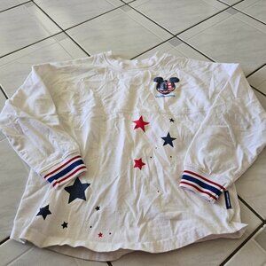 Walt Disney World Spirit Jersey American Flag Mickey Youth L